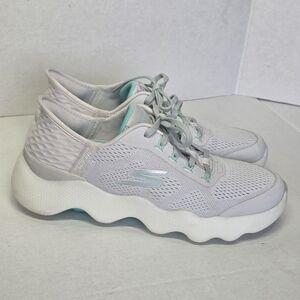 Skechers Hands Free Slip-Ins Go Walk Massage Fit Sneakers Womans Sz 8.5 Grey